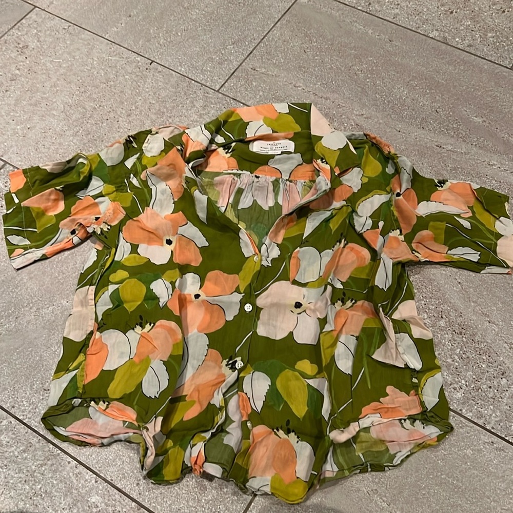BIRDS OF PARADIS | Trovata Cropped Button-down
